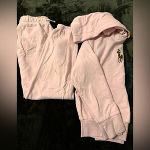 Polo by Ralph Lauren Pink Kids Sweatpants & Hoodie Set